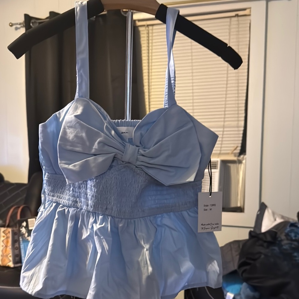 Japna Light Blue Camisole with Bow